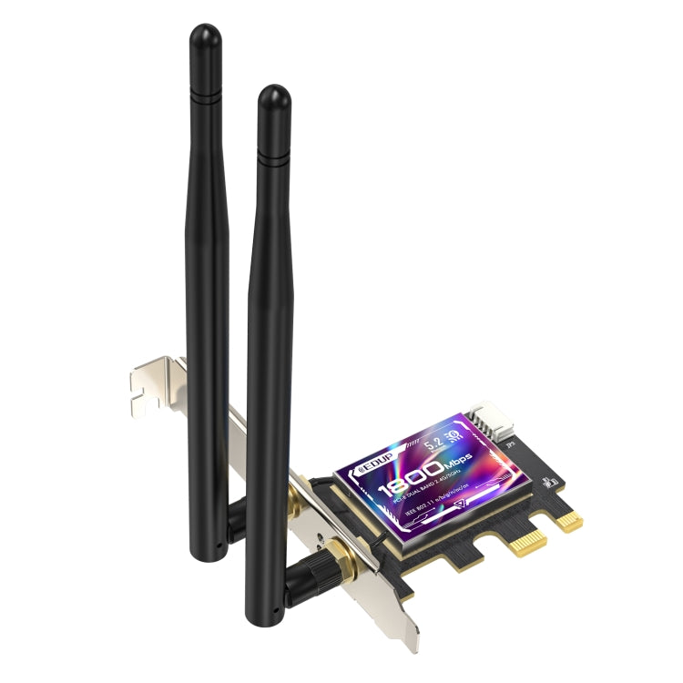 EDUP EP-9658 PCI-E WiFi 6 AX1800M 藍牙 5.2 適配器，適用於台式電腦，2.4GHz/5.8GHz雙頻無線PCI-E網卡
