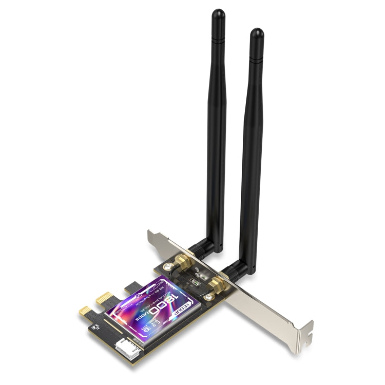 EDUP EP-9658 PCI-E WiFi 6 AX1800M 藍牙 5.2 適配器，適用於台式電腦，2.4GHz/5.8GHz雙頻無線PCI-E網卡