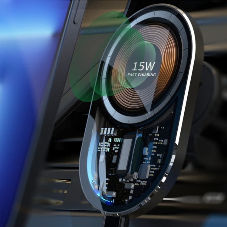 T10 15W透明車載磁性無線充電器