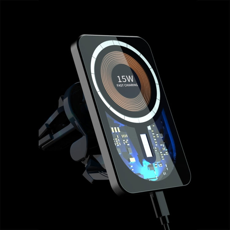 T11 車載出風口安裝磁性無線充電器