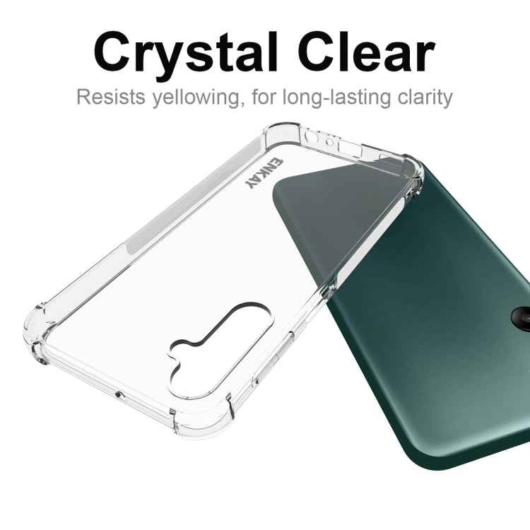 ENKAY 殼膜防摔套裝 絲印全膠全屏鋼化膜+四角加厚帶防滑條透明TPU手機防摔保護殼, For Samsung Galaxy A24 4G, For Samsung Galaxy M14 5G, For Samsung Galaxy M54 5G, For Samsung Galaxy A34