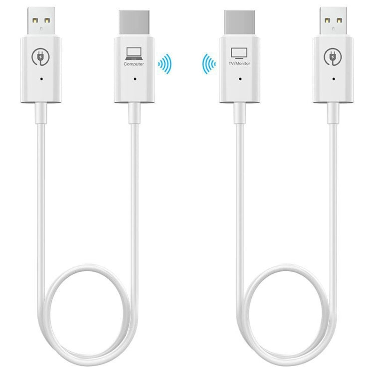 無線HDMI發射器和接收器套件，HDMI無線擴展適配器，適用於PC、筆記本電腦、相機到HDTV/投影儀的1080P 60fps視頻音頻投影