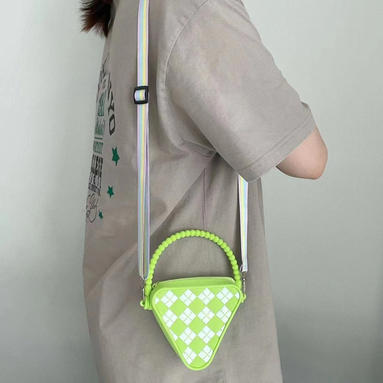 鑽石形狀迷你便攜單肩包硅膠材質手提包