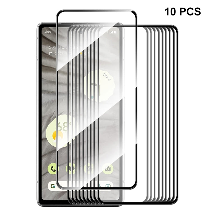 適用於 谷歌Pixel 7A ENKAY Hat-Prince 全膠絲印高鋁硅玻璃 0.26mm 9H 2.5D全屏鋼化保護膜