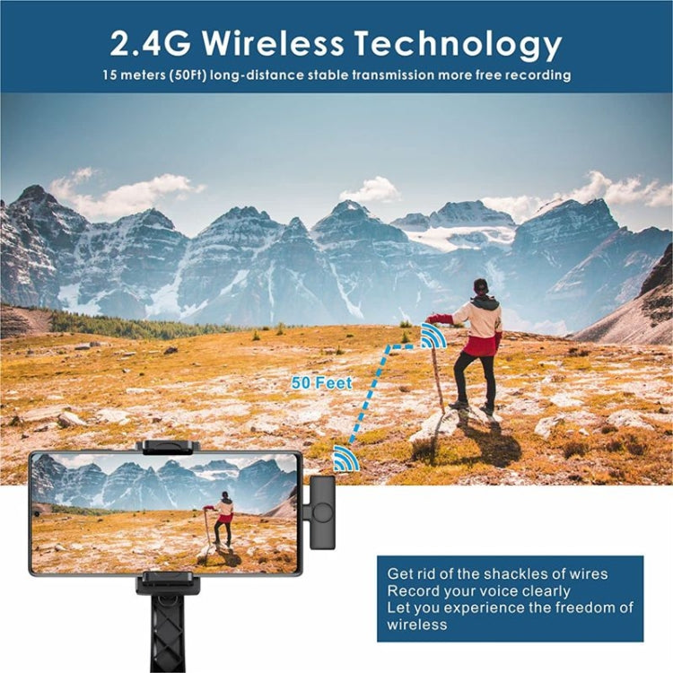 無線領夾式Lapel麥克風 帶USB-C / Type-C 接收器