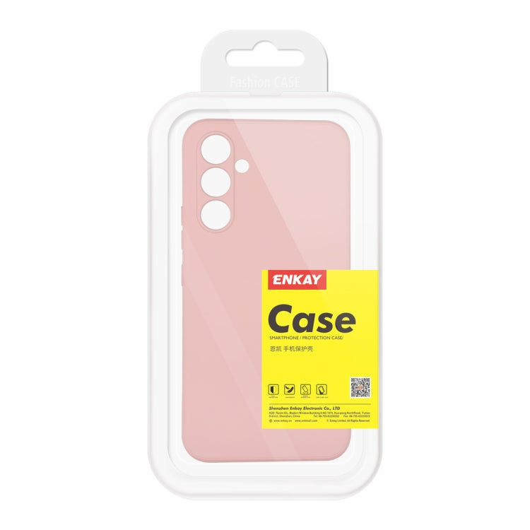 ENKAY Hat-Prince 純色硅膠殼膜套裝 直邊液態硅膠精孔殼+0.26mm高鋁硅鋼化膜, For Samsung Galaxy A54 5G