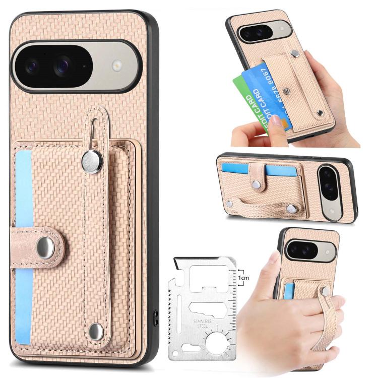 腕帶工具刀插卡支架手機殼, For Google Pixel 10 Pro XL, For Google Pixel 10 / 10 Pro, For Google Pixel 9a, For Google Pixel 9 Pro XL, For Google Pixel 9 Pro, For Google Pixel 9, For Google Pixel 7a