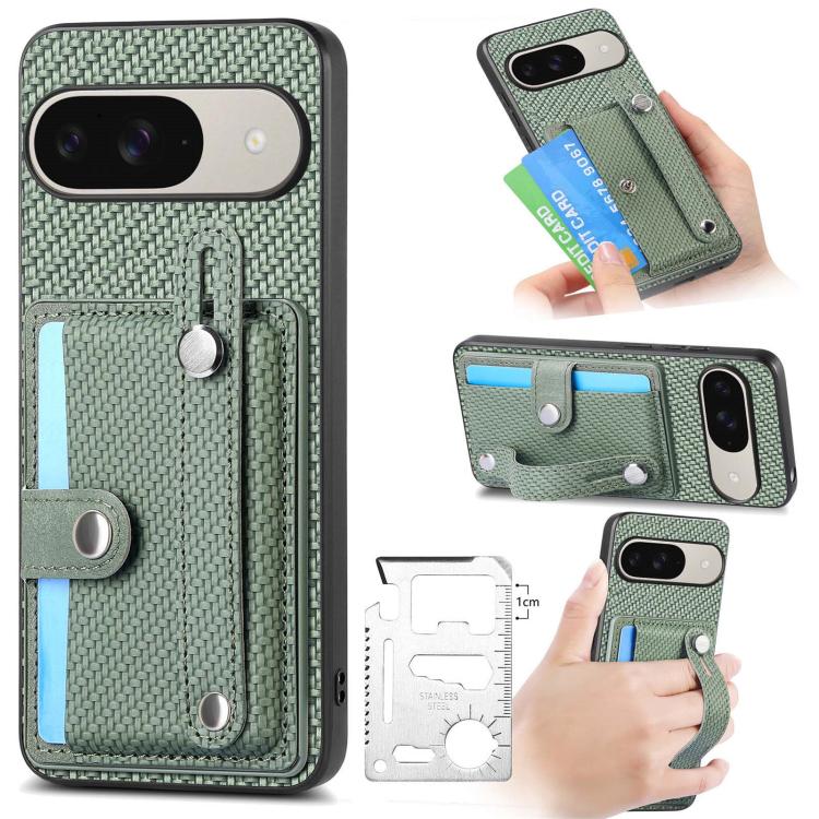 腕帶工具刀插卡支架手機殼, For Google Pixel 10 Pro XL, For Google Pixel 10 / 10 Pro, For Google Pixel 9a, For Google Pixel 9 Pro XL, For Google Pixel 9 Pro, For Google Pixel 9, For Google Pixel 7a