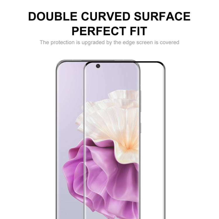 1片裝 ENKAY Hat-Prince 全膠升級版 0.26mm 9H 3D熱彎曲面全屏覆蓋鋼化膜, For Huawei P60 Pro / Art(1pc)