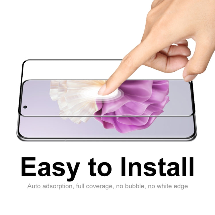 2片裝 ENKAY Hat-Prince 全膠升級版 0.26mm 9H 3D熱彎曲面全屏覆蓋鋼化膜, For Huawei P60 Pro / Art(2pcs)
