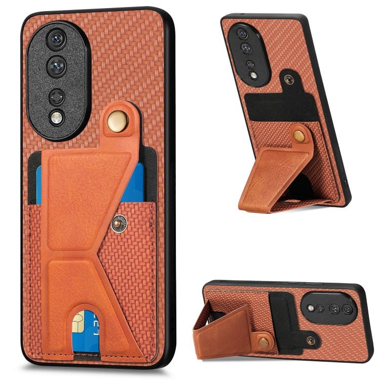 碳纖維紋 K字磁吸插卡防摔手機殼