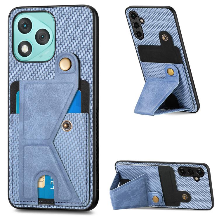 碳纖維紋 K字磁吸插卡防摔手機殼