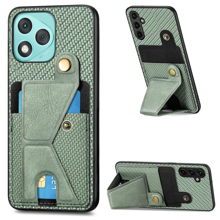 碳纖維紋 K字磁吸插卡防摔手機殼