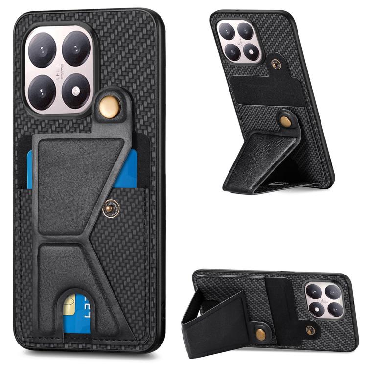 碳纖維紋 K字磁吸插卡防摔手機殼, For Xiaomi 15T, For Redmi 15C 5G / 4G Global 171mm, For Redmi K80 Pro / Poco F7 Ultra, For Redmi K80 / Poco F7 Pro, For Redmi Turbo 4, For Xiaomi Poco X7 Pro, For Redmi Note 12 5G, For Redmi Note 11T Pro 5G, For Redmi Note 10 4G
