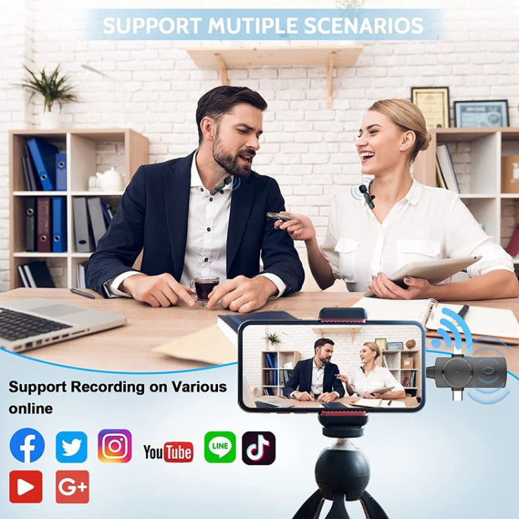 三合一領夾式降噪無線麥克風 適用於 iPhone / iPad / Android / Camera