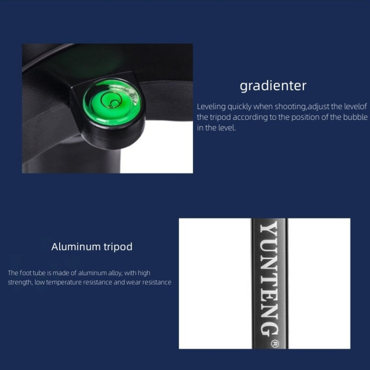 雲騰 VCT-3000 專業鋁製三腳架相機配件架帶雲台