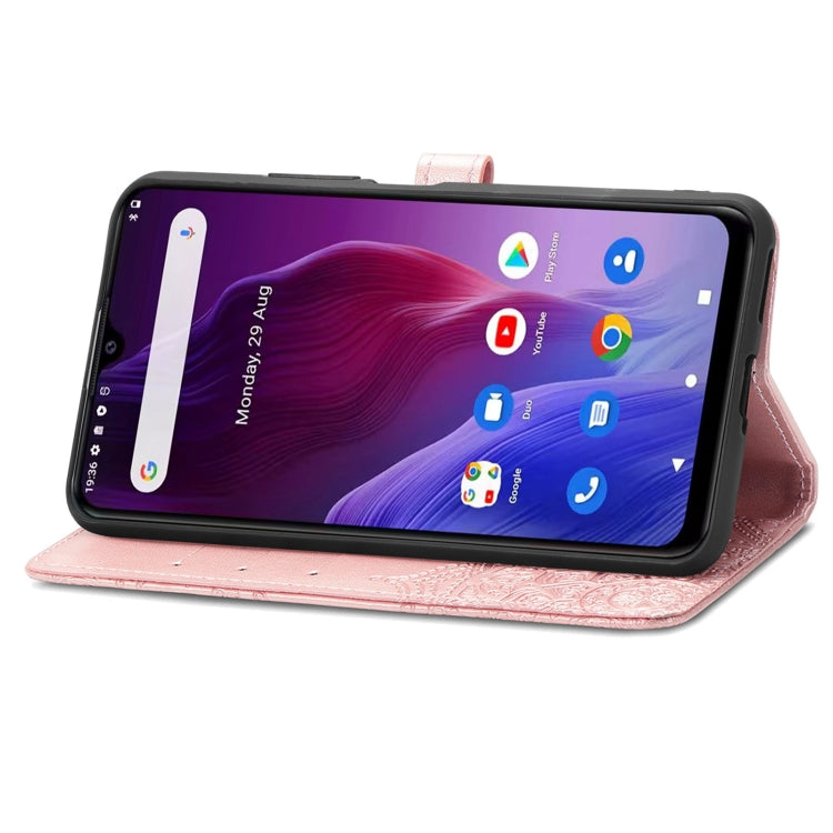 曼陀羅壓花左右翻蓋手機皮套