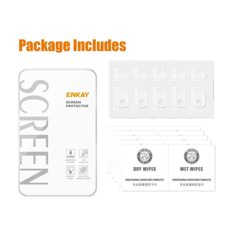 5組裝 ENKAY Hat-Prince 后攝像頭保護膜 0.2mm 9H高鋁硅全屏覆蓋鋼化玻璃保護膜