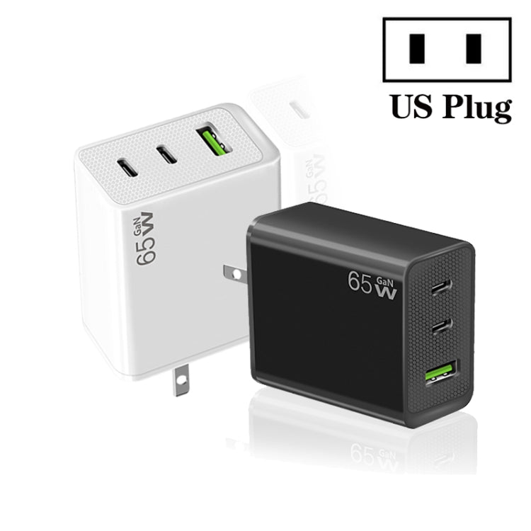 氮化鎵PD65W Type-C x 2 + USB3.0筆記本適配器適用於蘋果MacBook系列，美規