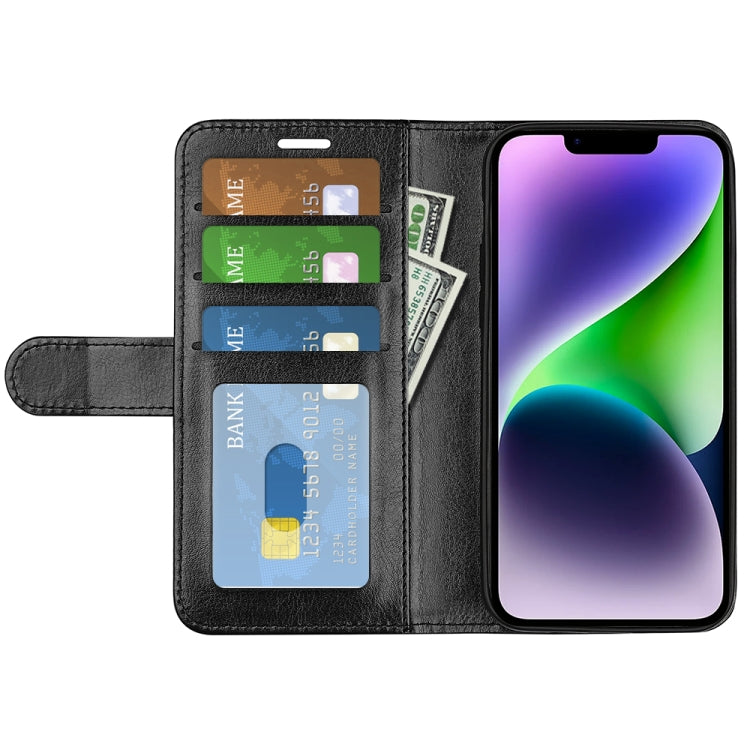 R64紋單折邊左右開手機皮套