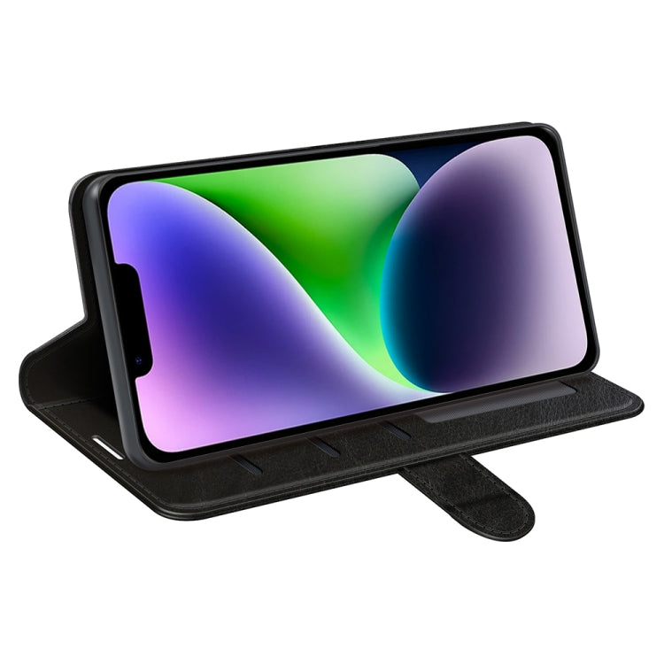 R64紋單折邊左右開手機皮套