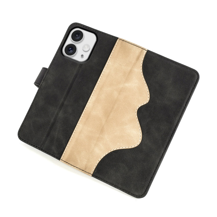 拼接皮紋左右開皮套