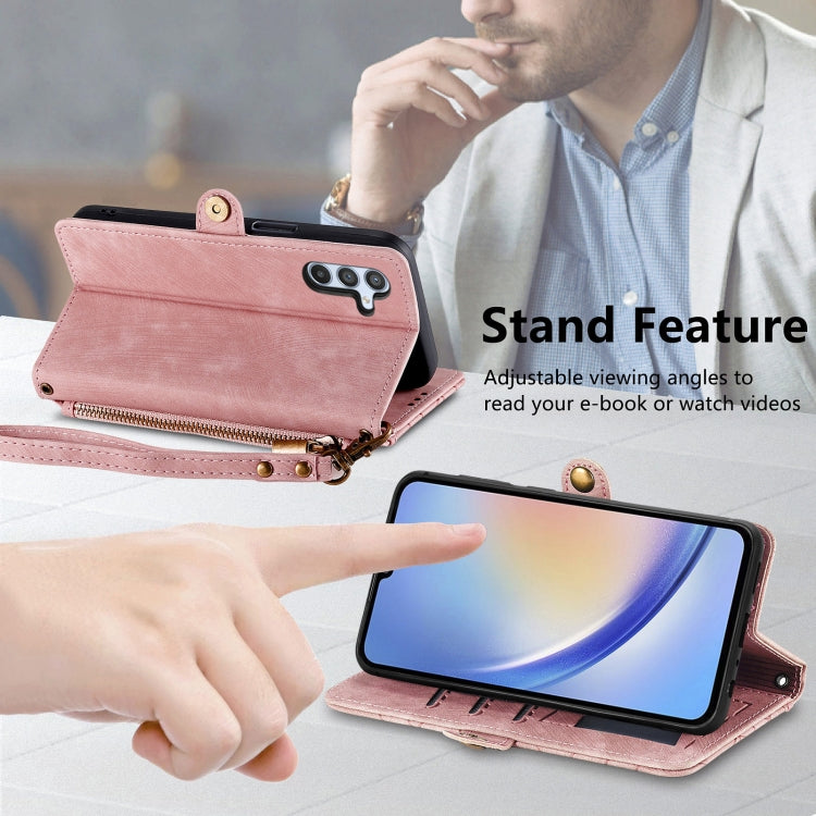 幾何拉鏈錢包側扣皮套帶掛繩, For Samsung Galaxy A13 4G, For Samsung Galaxy M52 5G, For Samsung Galaxy S22 Ultra 5G, For Samsung Galaxy S22+ 5G, For Samsung Galaxy S22 5G, For Samsung Galaxy A13 5G, For Samsung Galaxy A41, For Samsung Galaxy A22 4G