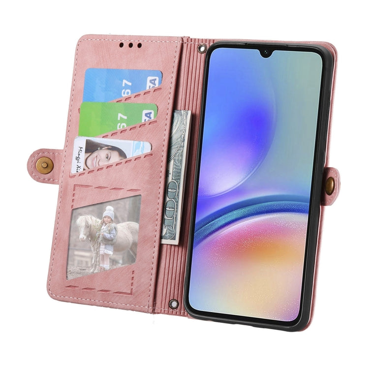 幾何拉鏈錢包側扣皮套帶掛繩, Samsung Galaxy A05s, For Samsung Galaxy A25 5G, For Samsung Galaxy S23 FE 5G, For Samsung Galaxy A24 4G, For Samsung Galaxy A23 5G, For Samsung Galaxy A14 4G, For Samsung Galaxy A24 5G, For Samsung Galaxy A34 5G