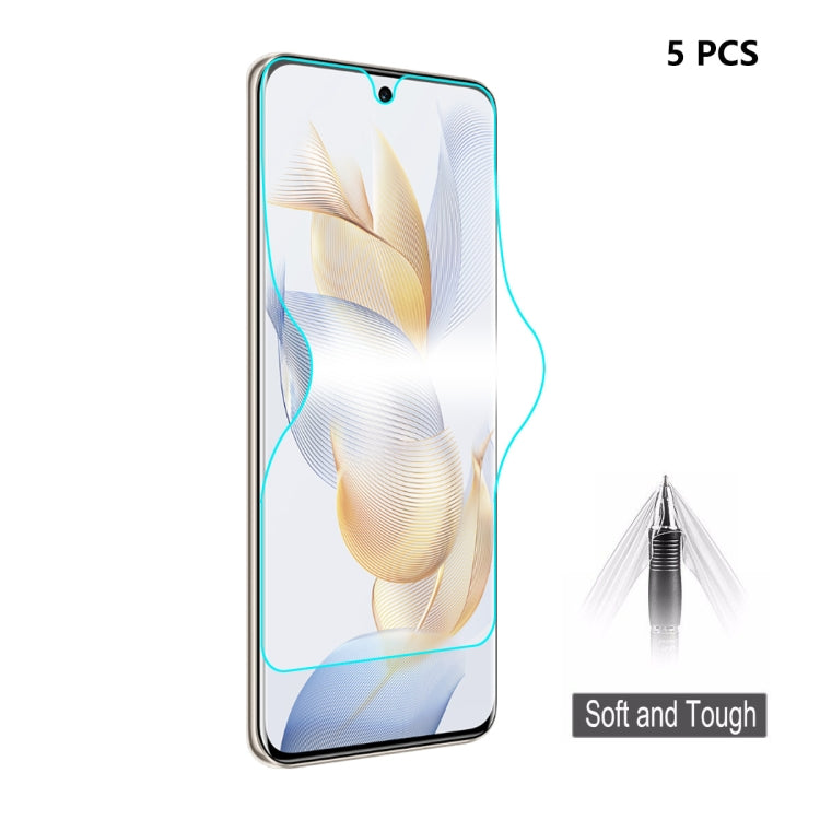 5片裝 ENKAY Hat-Prince 全膠全屏保護軟膜 水凝膜, For Honor 90 Pro, For Honor 90 / Huawei P60 / P60 Pro