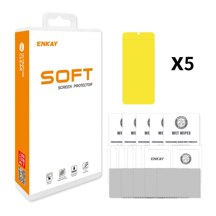 5片裝 ENKAY Hat-Prince 全膠全屏保護軟膜 水凝膜
