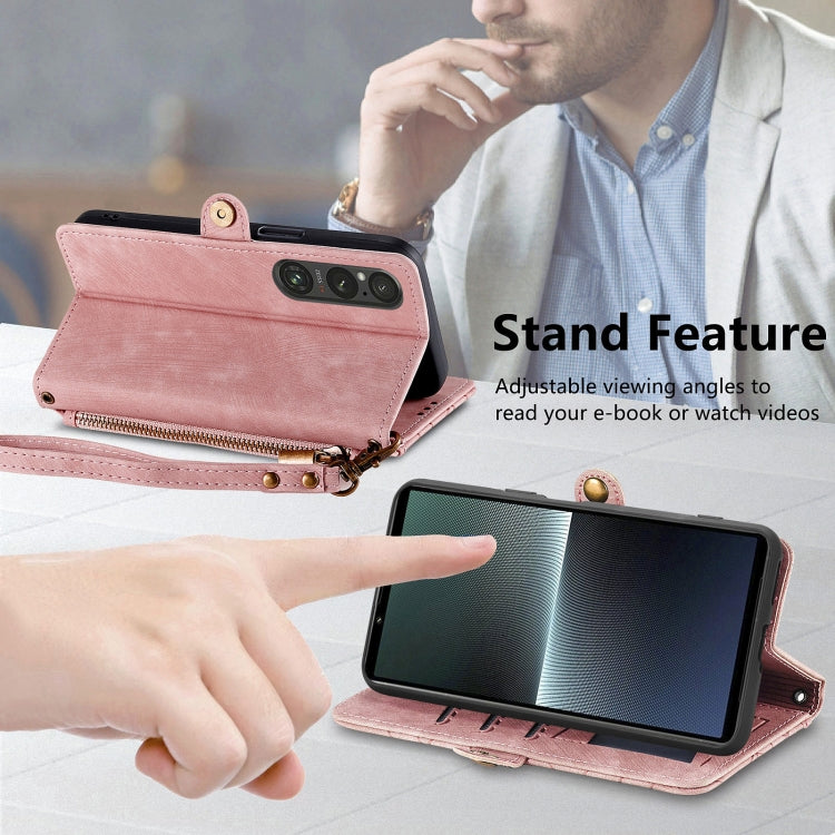 幾何拉鏈錢包側扣皮套帶掛繩