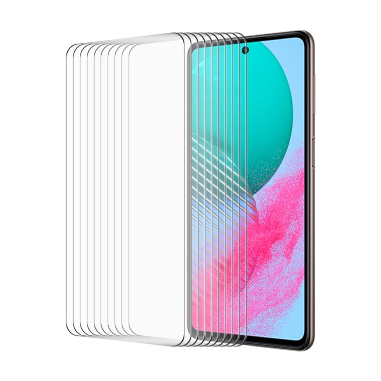 10片裝 ENKAY Hat-Prince 0.26mm 9H 2.5D弧邊高鋁硅鋼化玻璃保護膜, For Samsung Galaxy M04, For Samsung Galaxy A25 5G, For Samsung Galaxy A35, For Samsung Galaxy A55, For Samsung Galaxy S23 FE, For Samsung Galaxy M54 /F54, For Samsung Galaxy A15 4G / 5G