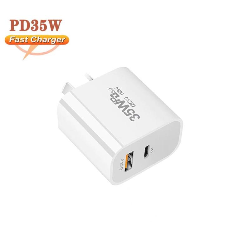 PD30W Type-C + QC3.0 USB雙口充電器，澳規