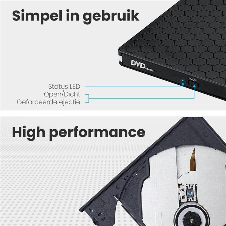 BT686 外置DVD驅動器USB 3.0 / Type-C便攜式光驅/ CD刻錄機 用於台式/筆記本電腦, BT686