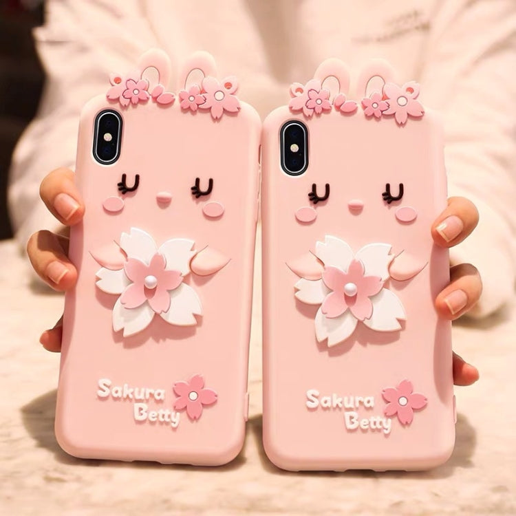 適用於  蘋果iPhone X / XS 櫻花款全包防摔硅膠套