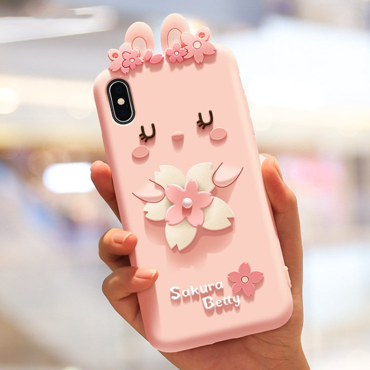 適用於  蘋果iPhone X / XS 櫻花款全包防摔硅膠套