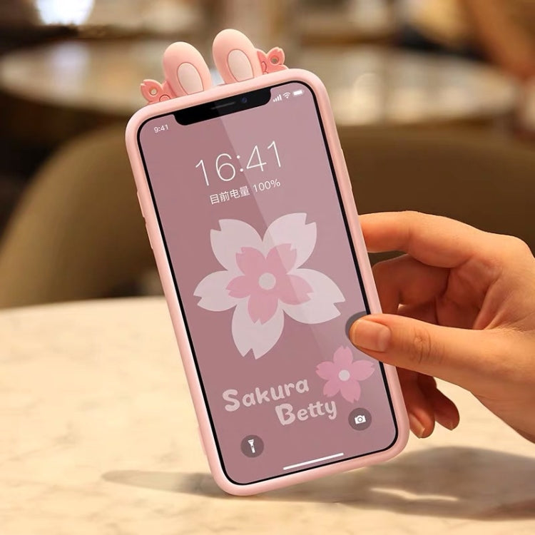 適用於  蘋果iPhone X / XS 櫻花款全包防摔硅膠套