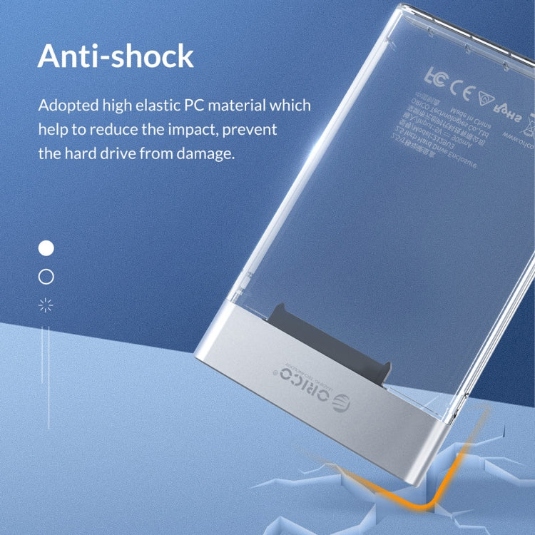 ORICO 2129U3 透明系列2.5英寸USB3.0硬盤盒