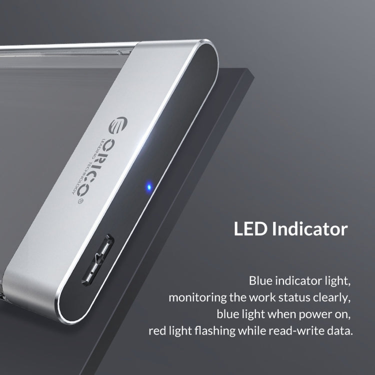 ORICO 2129U3 透明系列2.5英寸USB3.0硬盤盒