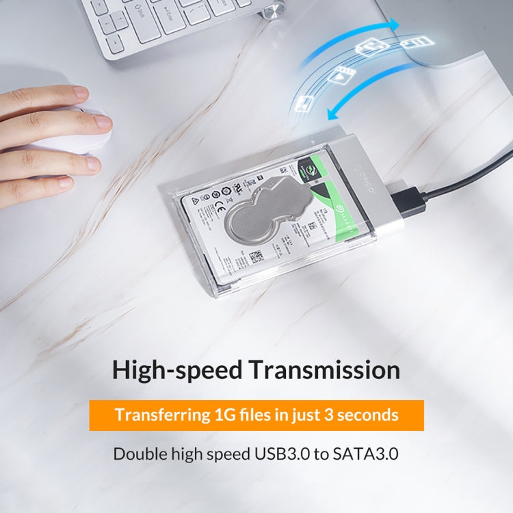 ORICO 2129U3 透明系列2.5英寸USB3.0硬盤盒