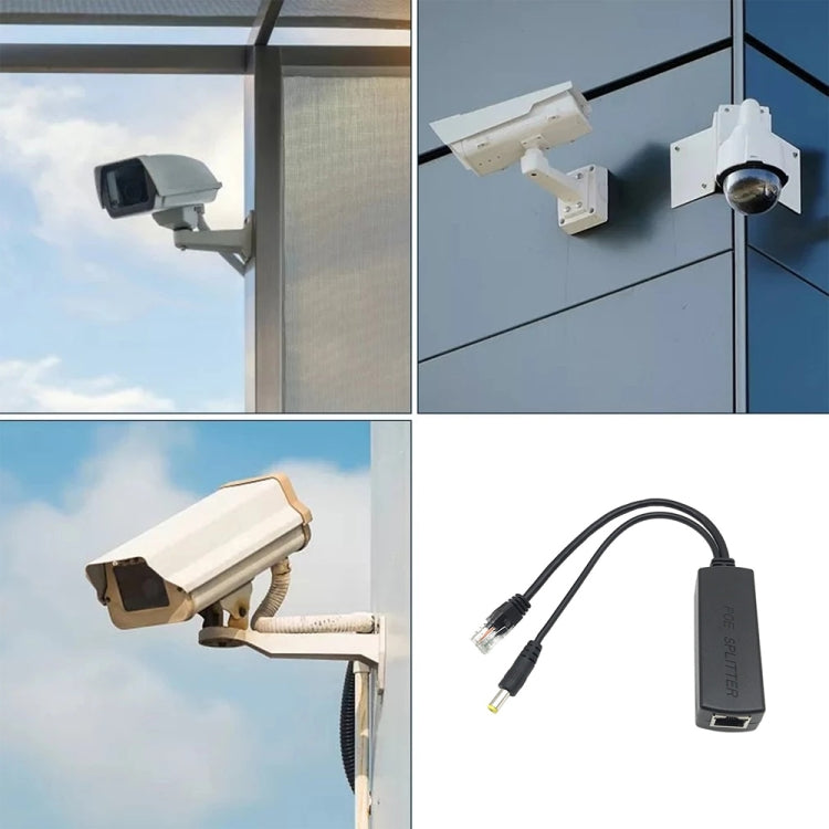 以太網供電分配器48V輸入和12V輸出48V PoE分配器適配器讓12V DC IP攝像機成為POE攝像機