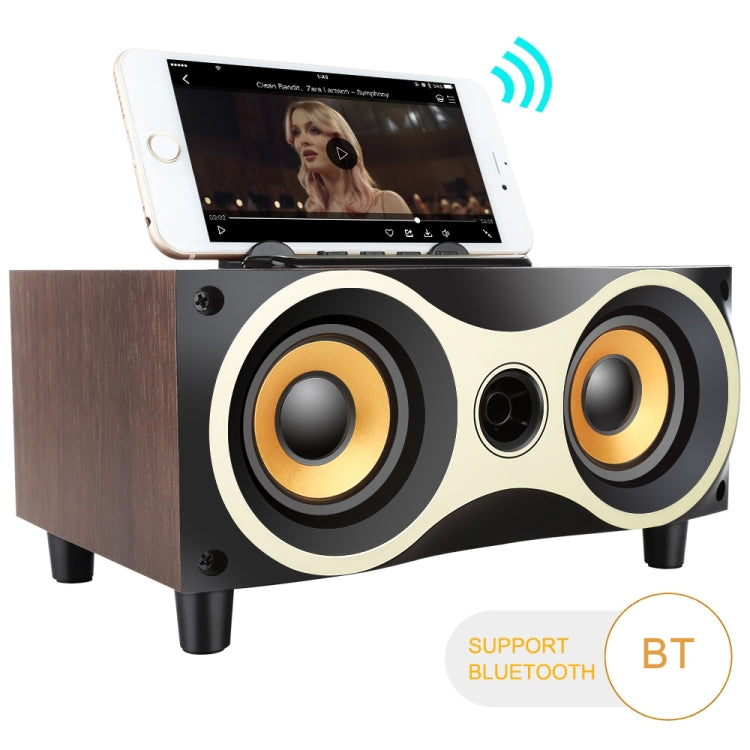 X6便攜式木製無線揚聲器，低音炮，Stero藍牙揚聲器，無線FM桌面音箱