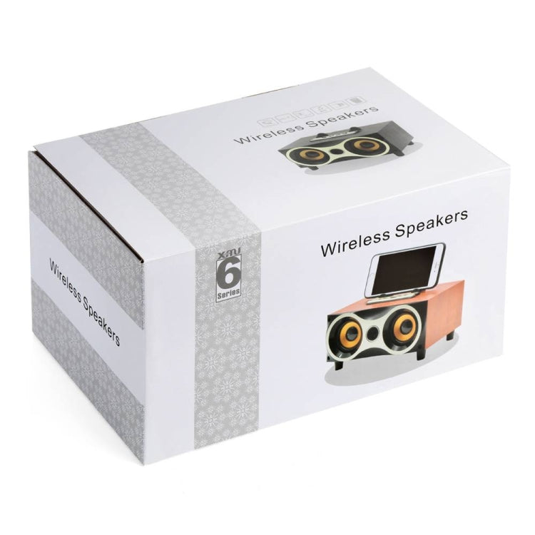 X6便攜式木製無線揚聲器，低音炮，Stero藍牙揚聲器，無線FM桌面音箱