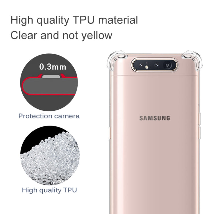 適用於三星Galaxy A80 / A90 四角防摔超薄透明TPU手機殼