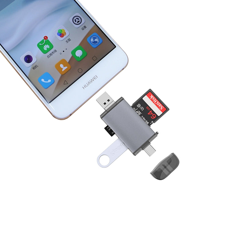 Typce-C+USB+Micro OTG  三合一 多功能讀卡器