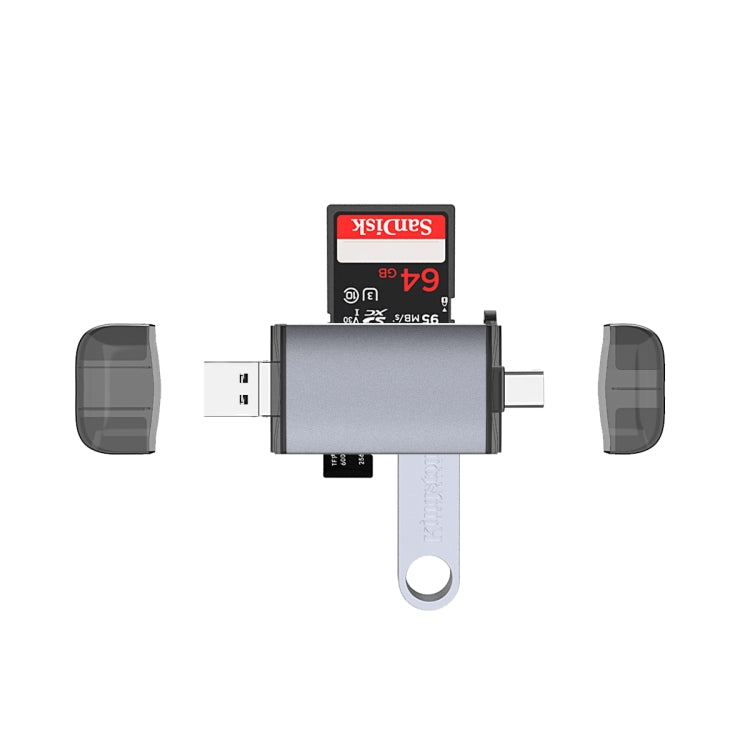 Typce-C+USB+Micro OTG  三合一 多功能讀卡器