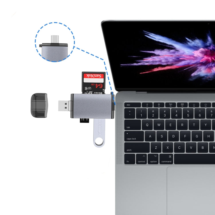 Typce-C+USB+Micro OTG  三合一 多功能讀卡器