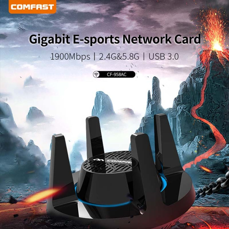 Comfast  CF-958AC USB 3.0 真千兆雙頻1900M電競遊戲無線網卡wifi接收發射器