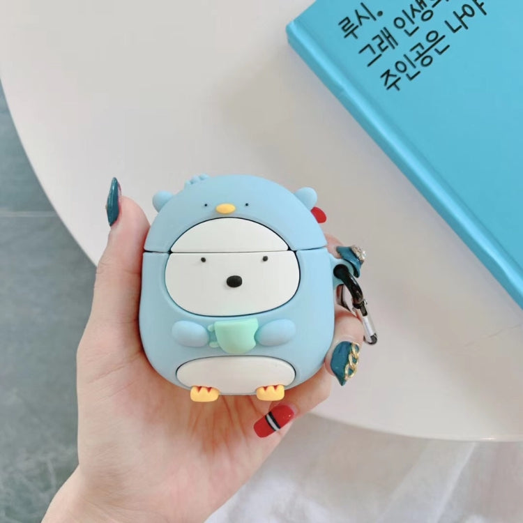 適用於蘋果 AirPods 1 / 2代通用無線杯子企鵝藍牙耳機保護套