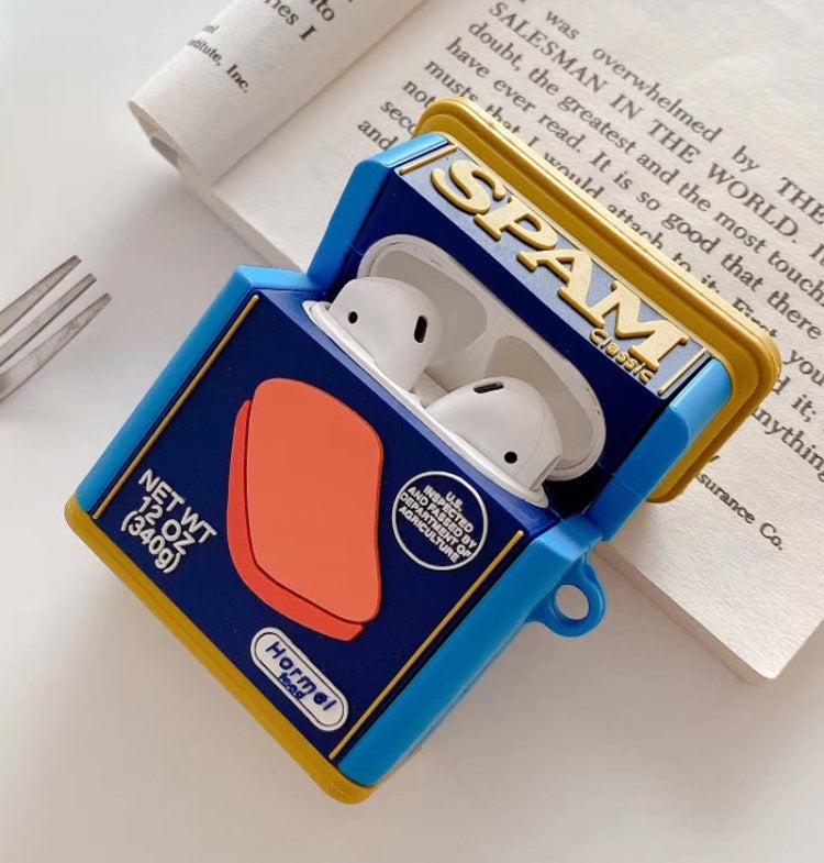 適用於蘋果 AirPods 1 / 2代通用午餐肉罐頭藍牙耳機保護套
